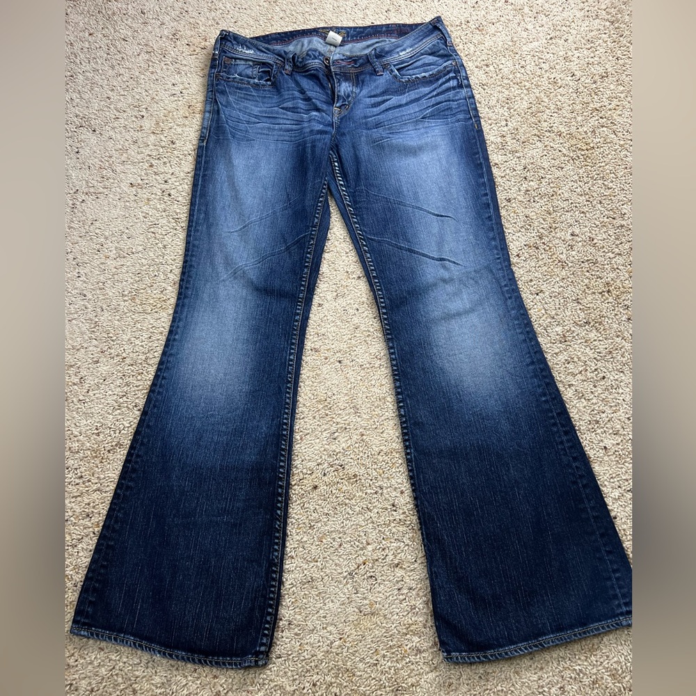 Plus Size Silver Sz 33 Aiko Flare Jean